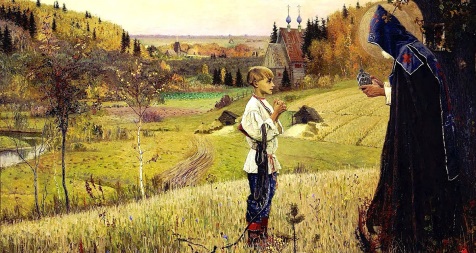 М. В. Нестеров. Видение отроку Варфоломею. 1889-1890 гг.